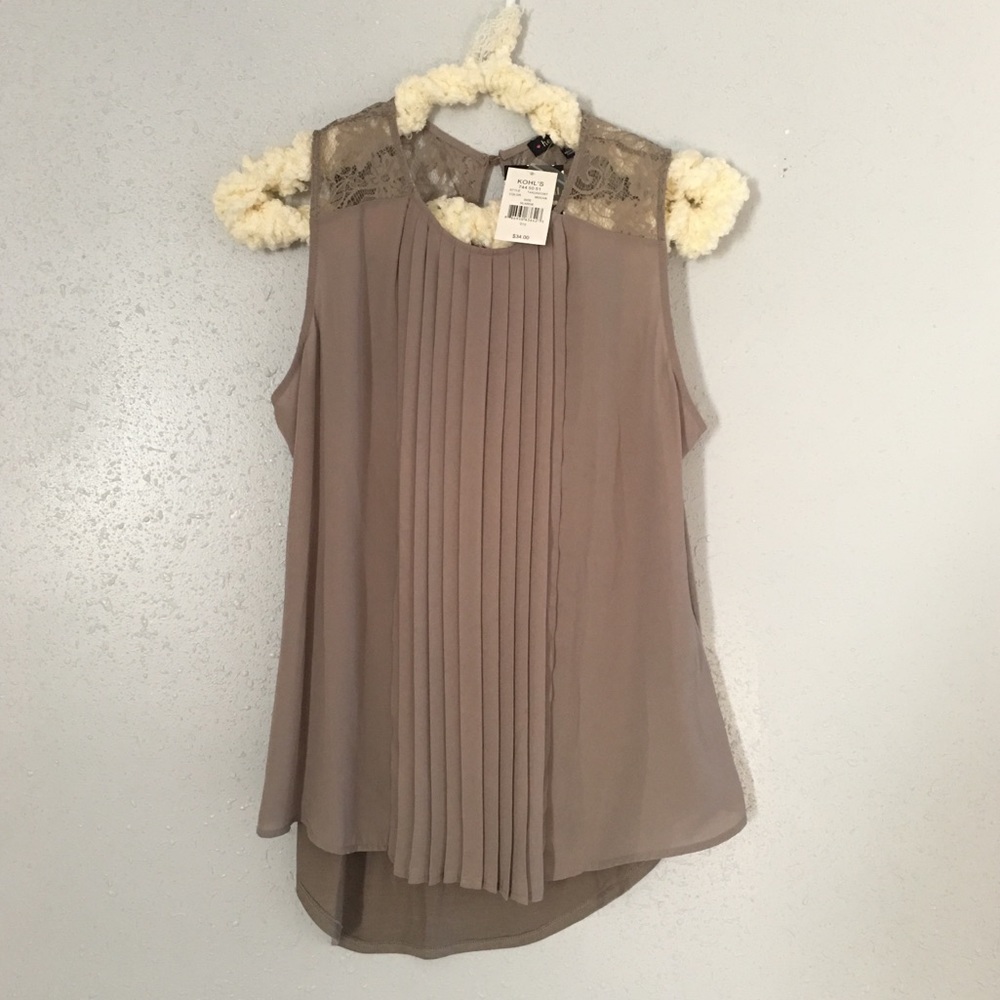 Kohl’s Heartsoul mocha dressy tank XL